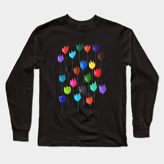 Cardenas Tulips Long Sleeve T-Shirt by CARDENART STUDIO